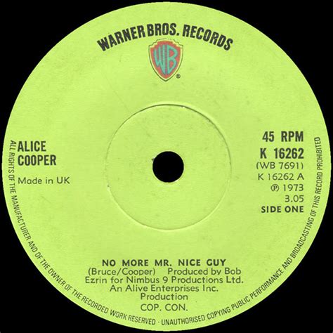 Alice Cooper - No More Mr. Nice Guy (1973, Solid Centre, Vinyl) | Discogs