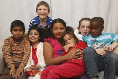 Multiracial group of children - Stock Image - C047/1073 - Science Photo ...