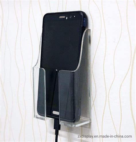 Wall Mounted Acrylic Mobile Phone Holder iPhone Storage Box - Mobile Phone Holder and iPhone ...