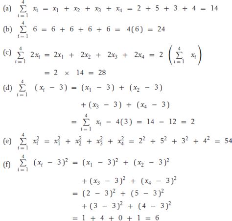 Summation Notation Formula