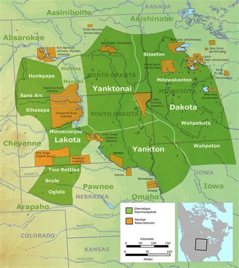 This picture shows the territory of various Sioux tribes. As demonstrated in the picture the ...