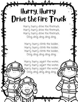 Community Helpers Firefighter Song- Hurry Hurry Drive the Fire Truck