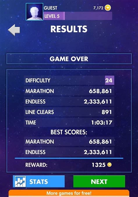 New high score on mobile : r/Tetris