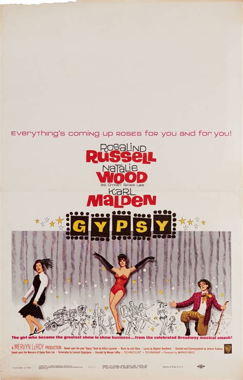 Gypsy Original 1962 U.S. Window Card Movie Poster - Posteritati Movie Poster Gallery