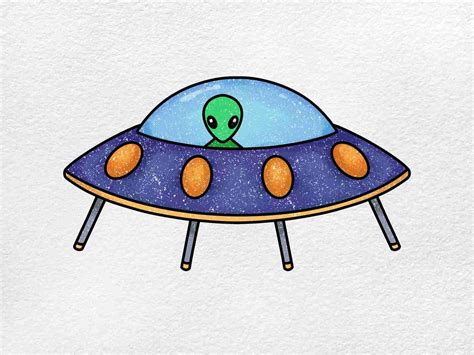 Alien Spaceship Drawing