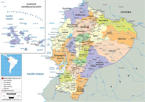 Ecuador Map (Political) - Worldometer