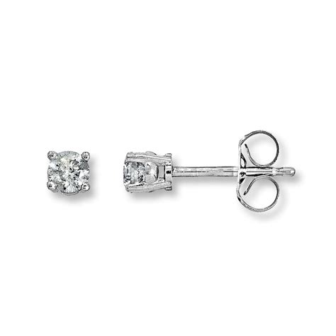 Diamond Solitaire Earrings 1/4 ct tw Round-cut 14K White Gold (I2/I) | Jared