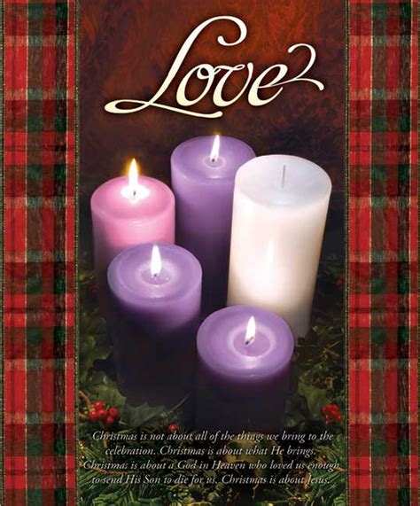 Advent Pillar Candle Love Week 4 Bulletin - Legal-Size | Church Partner