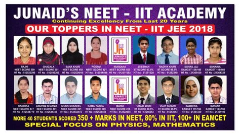 Toppers in NEET - IIT JEE 2018 | Junaids Tutorials