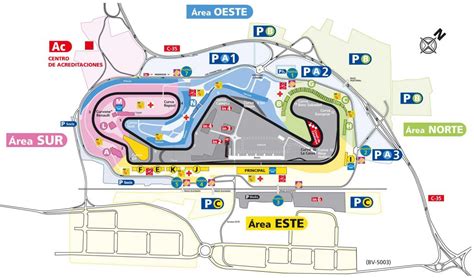 Circuito de Barcelona mapa - Mapa del circuito de barcelona (Cataluña ...