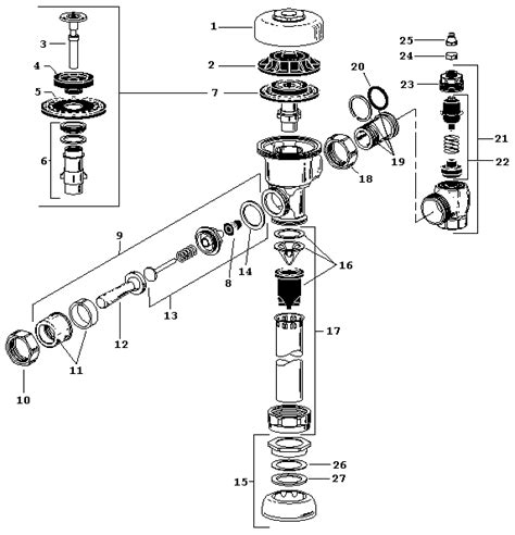 Sloan Regal Urinal Flush Valve Parts | Reviewmotors.co