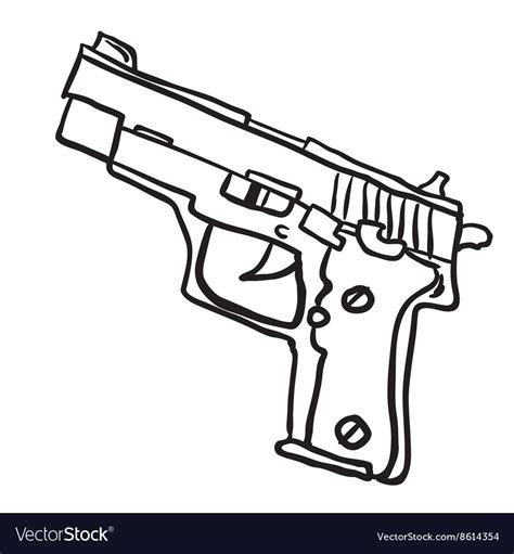 Pistol Clipart Black And White