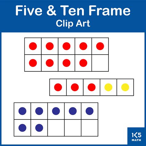 Five and Ten Frames Clip Art