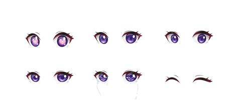 Premium Vector | Anime manga girl expressions eyes set