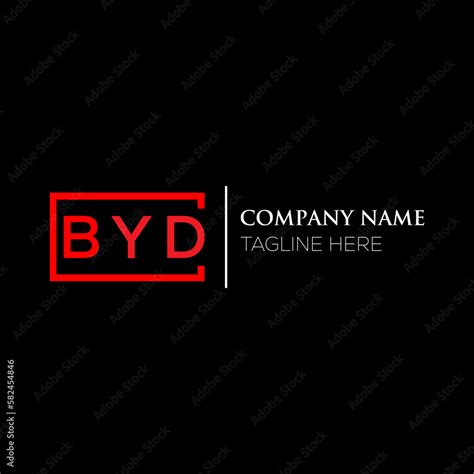 BYD letter logo design on black background. BYD creative initials letter logo concept. BYD ...