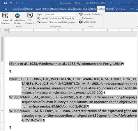 reference page - EndNote How To - Discourse