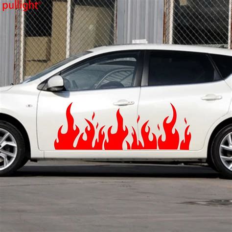 Aliexpress.com : Buy 1 pair Car Hot Fire Flames Door Decals Vinyl Side ...