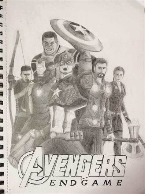 In hype for Avengers: Endgame I drew the original 6. It’s not amazing ...