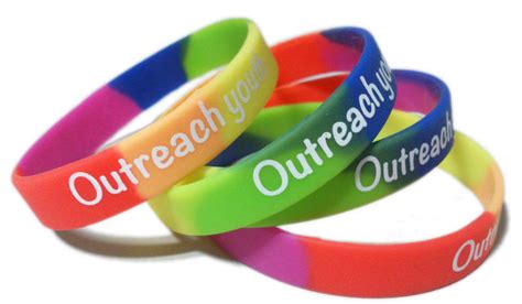 Rainbow Print Silicone Wristband_Giftarget Inc