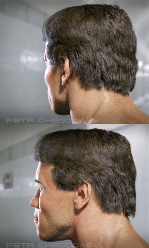 Arnold Schwarzenegger CGI head - side & rear view | Interesting faces, Face expressions ...