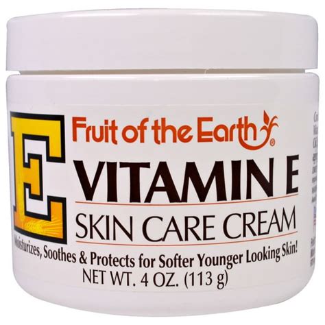 Fruit of the Earth Vitamin E Skin Care Cream Moisturizing 4 Ounce, 2 ...