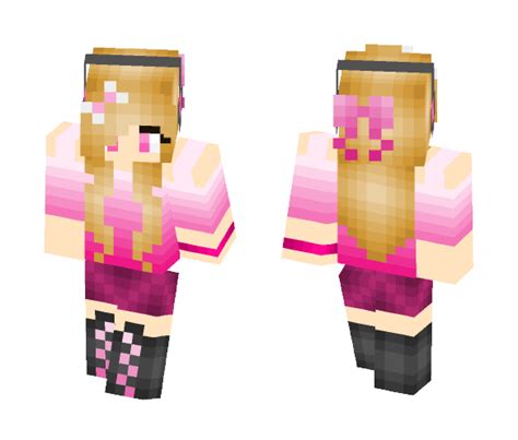 Download Cute pink gamer girl Minecraft Skin for Free. SuperMinecraftSkins