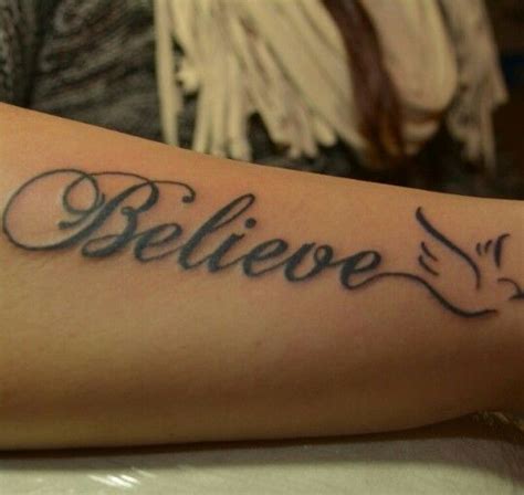 #believe tattoo 1000 Tattoos, Mom Tattoos, Line Tattoos, Trendy Tattoos, Forearm Tattoos, Body ...