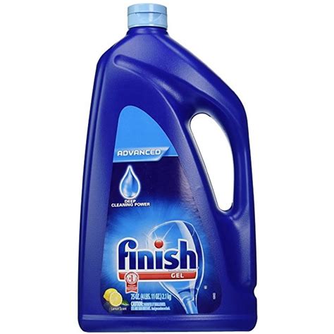 6 Pack - Finish Dishwasher Detergent Gel Liquid, Lemon Scent, 75 oz ...