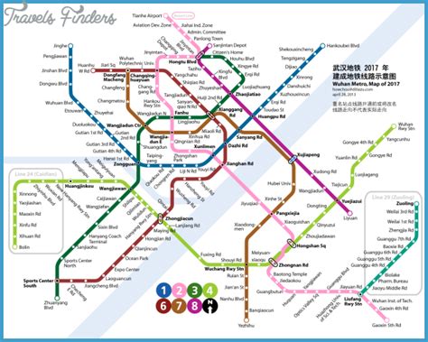 Wuhan Subway Map - TravelsFinders.Com