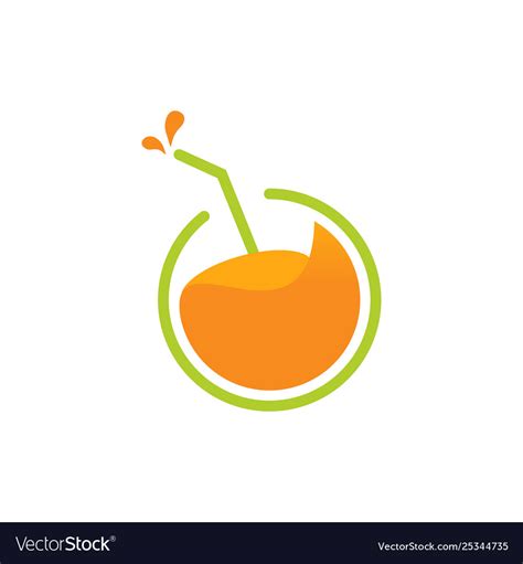 Creative fresh fruit juice logo Royalty Free Vector Image