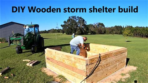 #201 Tornado/hurricane shelter bunker build! DIY Wooden storm shelter ...