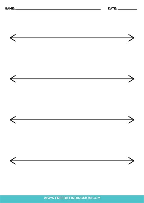 Blank Number Lines Printable