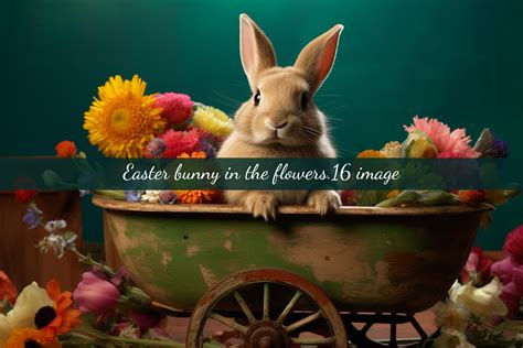 Easter Bunny in the Flowers Graphic by samira.mammadova4888 · Creative Fabrica