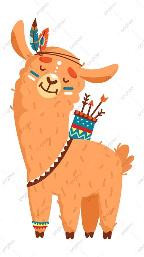 Cute Llama Alpaca Cartoon Mascot, Hand, Happy, Icon PNG and Vector with Transparent Background ...