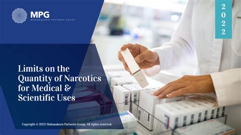 Limits on the Quantity of Narcotics for Medical and Scientific Uses - MPG