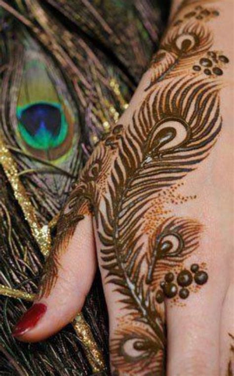 Peacock Mehndi Designs For Back Hand - Peacock Style Eid Mehndi Designs - Eid Mehndi - Crayon