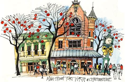 urban sketchers texas: Fort Worth Sketchcrawl Saturday April 13