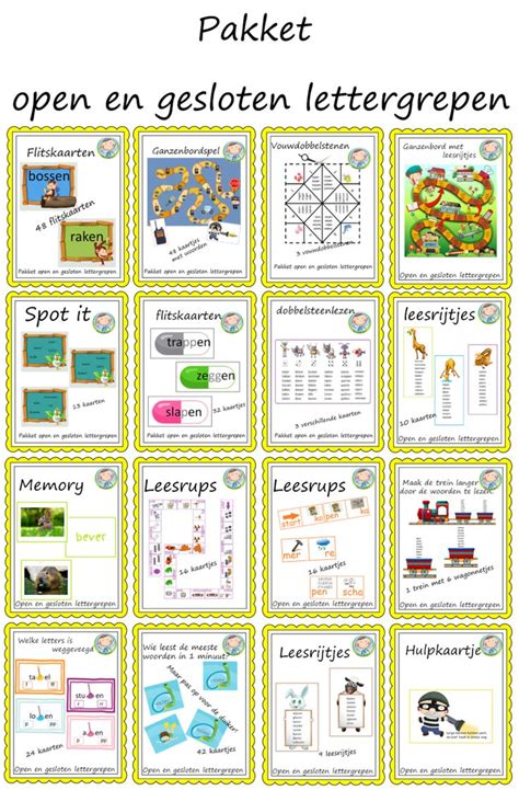 Open en gesloten lettergrepen – Weg van onderwijs | Lettergreep ...