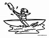 Canoe Coloring Pages  Kayak sketch template