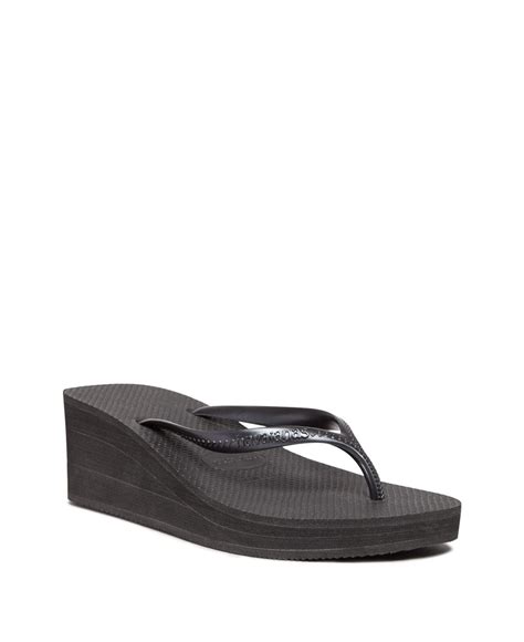 Havaianas Platform Wedge Flip-flops - High Fashion in Black | Lyst