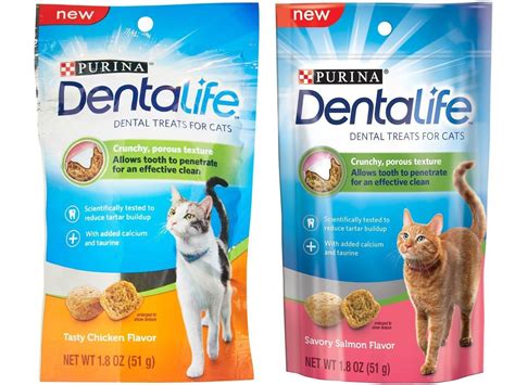 Purina Dentalife Dental Treats for Cats Bundle; Savory Salmon and Tasty Chicken | Dental treats ...