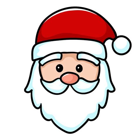 How to draw Santa's face - Sketchok easy drawing guides