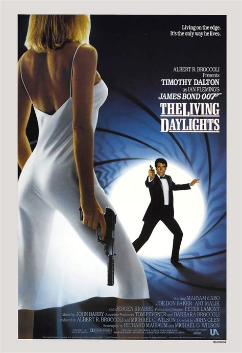 James Bond: The Living Daylights Timothy Dalton USA Movie Poster 1987 ...