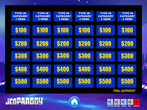 Jeopardy Powerpoint Game Template | Youth Downloads