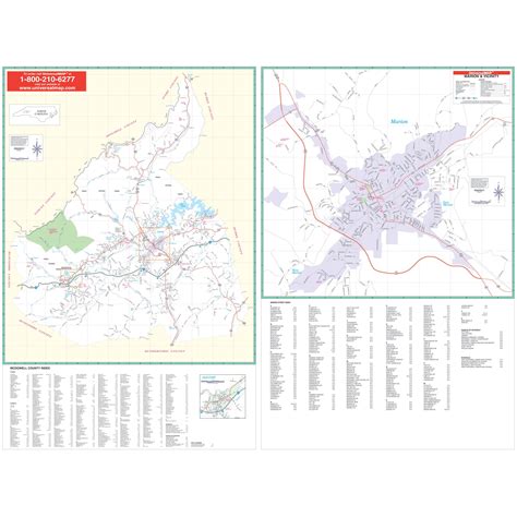 McDowell County, NC Wall Map by Kappa - The Map Shop