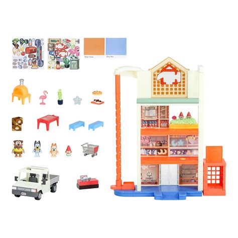 Bluey Hammerbarn Shopping Center Mega Set, 4 Level, 22" Tall Playset ...