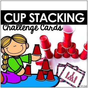 Cup Stacking Challenge Cards by Heaps of Firsts | TpT