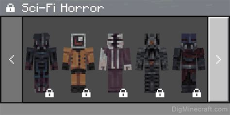 Sci-Fi Horror Skin Pack in Minecraft