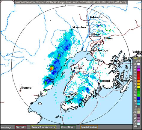 Doppler Radar of Mount Redoubt Eruption: March 23, 2009