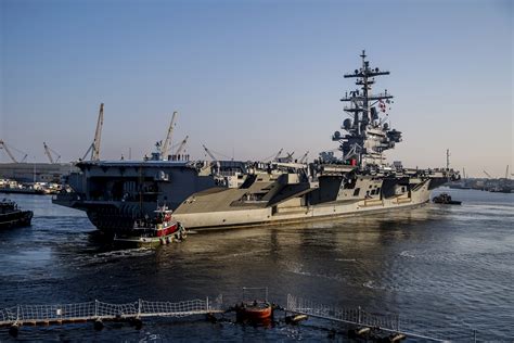 USS George H.W. Bush heads to sea after more than a year in the shipyard